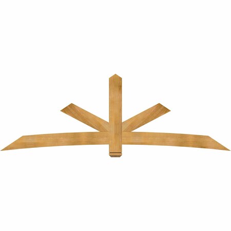 Ekena Millwork Alberta Rough Sawn Timber Gable Bracket, Western Red Cedar, 108"W x 36"H x 2"D x 6"F, 8/12 Pitch GBW108X36X0206ALB00RWR